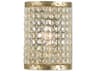Livex Lighting Grammercy 1-Light Hand Applied Winter Gold Crystal Wall Sconce