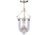 Livex Lighting Jefferson 3-Light Antique Brass Glass Chandelier