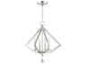 Livex Lighting Diamond 4-Light Polished Nickel Crystal Candelabra Chandelier