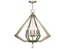 Livex Lighting Diamond 6-Light Antique Brass Crystal Candelabra Chandelier