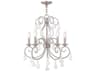 Livex Lighting Donatella 5-Light Brushed Nickel Crystal Candelabra Chandelier