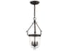 Livex Lighting Jefferson 3-Light Bronze Glass Chandelier