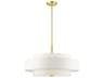 Livex Lighting Meridian 5-Light Satin Brass Drum Pendant