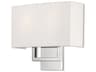 Livex Lighting Pierson 2-Light Polished Chrome White Wall Sconce