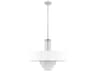 Livex Lighting Carlisle 5-Light Brushed Nickel Off White Crystal Drum Pendant