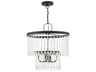 Livex Lighting Elizabeth 4-Light Black Crystal Chandelier