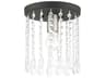Livex Lighting Elizabeth 1-Light Black Crystal Flush Mount