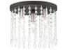 Livex Lighting Elizabeth 3-Light Black Crystal Flush Mount