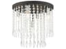 Livex Lighting Elizabeth 5-Light Black Crystal Flush Mount