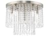 Livex Lighting Elizabeth 6-Light Brushed Nickel Crystal Flush Mount