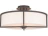 Livex Lighting Wesley 4-Light Bronze Drum Semi Flush Mount
