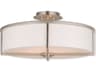 Livex Lighting Wesley 4-Light Brushed Nickel Drum Semi Flush Mount
