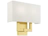 Livex Lighting Meridian 2-Light Satin Brass Wall Sconce