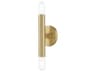 Livex Lighting Copenhagen 2-Light Satin Brass Wall Sconce