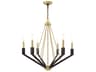 Livex Lighting Beckett 6-Light Satin Brass Bronze Candelabra Chandelier