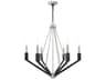 Livex Lighting Beckett 6-Light Brushed Nickel Black Candelabra Chandelier
