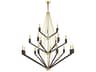 Livex Lighting Beckett 18-Light8-Light Satin Brass Candelabra Tiered Chandelier