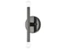 Livex Lighting Copenhagen 2-Light Black Chrome Wall Sconce