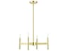 Livex Lighting Copenhagen 4-Light Satin Brass Candelabra Chandelier
