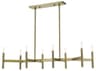 Livex Lighting Copenhagen 8-Light Antique Brass Linear Island Pendant
