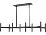 Livex Lighting Copenhagen 8-Light Black Linear Island Pendant