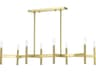 Livex Lighting Copenhagen 8-Light Satin Brass Linear Island Pendant