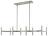 Livex Lighting Copenhagen 8-Light Brushed Nickel Linear Island Pendant
