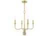 Livex Lighting Lisbon 4-Light Satin Brass Candelabra Chandelier