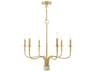 Livex Lighting Lisbon 6-Light Satin Brass Candelabra Chandelier