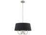 Livex Lighting Belclaire 4-Light Brushed Nickel Black Empire Chandelier
