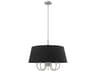 Livex Lighting Belclaire 6-Light Brushed Nickel Black Empire Chandelier