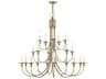 Livex Lighting Cranford 20-Light Antique Brass Candelabra Tiered Chandelier