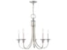 Livex Lighting Cranford 5-Light Brushed Nickel Candelabra Chandelier