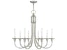 Livex Lighting Cranford 8-Light Brushed Nickel Candelabra Chandelier