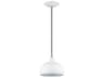 Livex Lighting Domma 1-Light White With Brushed Nickel Accents Drum Mini Pendant