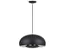 Livex Lighting Domma 3-Light Black With Brushed Nickel Accents Drum Pendant