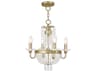 Livex Lighting Valentina 4-Light Hand Applied Winter Gold Crystal Candelabra Chandelier