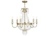 Livex Lighting Valentina 6-Light Hand Applied Winter Gold Crystal Candelabra Chandelier