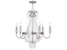 Livex Lighting Valentina 6-Light Brushed Nickel Crystal Candelabra Chandelier