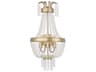 Livex Lighting Valentina 3-Light Hand Applied Winter Gold Crystal Wall Sconce
