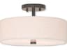 Livex Lighting Meridian 2-Light English Bronze Drum Semi Flush Mount
