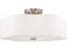 Livex Lighting Chelsea 3-Light Brushed Nickel Semi Flush Mount