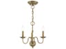 Livex Lighting Windsor 3-Light Antique Brass Candelabra Chandelier