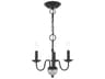 Livex Lighting Windsor 3-Light Black Candelabra Chandelier