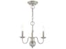 Livex Lighting Windsor 3-Light Brushed Nickel Candelabra Chandelier
