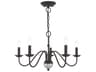 Livex Lighting Windsor 5-Light Black Candelabra Chandelier