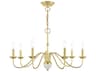 Livex Lighting Windsor 7-Light Polished Brass Candelabra Chandelier