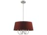 Livex Lighting Belclaire 4-Light Brushed Nickel Red Empire Chandelier
