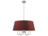 Livex Lighting Belclaire 6-Light Brushed Nickel Red Empire Chandelier