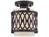 Livex Lighting Vistaview 1-Light English Bronze Semi Flush Mount